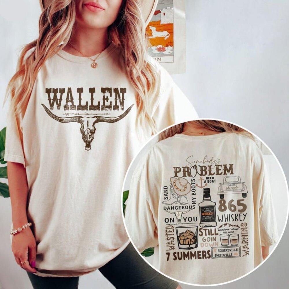 Morgan WallenWorld Tour 2 Sided Shirt, Cowboy Girl Country Music Shirt